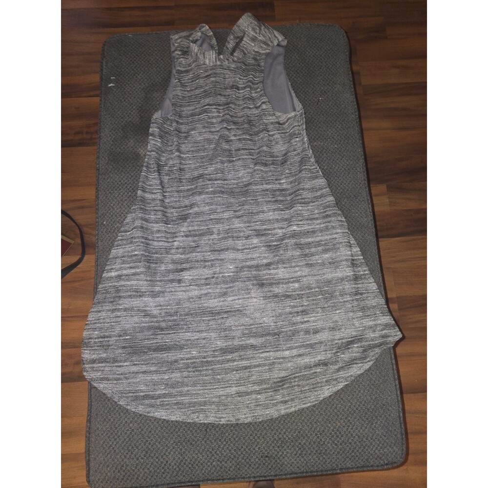 PPLA Womens Medium Gray Heather Sleeveless Tunic Mini Dress Open Back Size Med